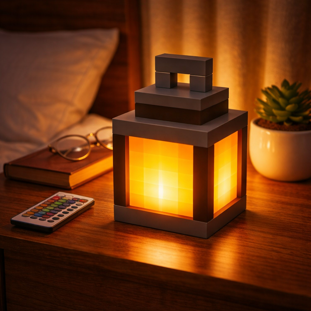 Veilleuse LED Pixel – Lampe d’Ambiance Cocooning Rechargeable (Relaxante & Moderne)